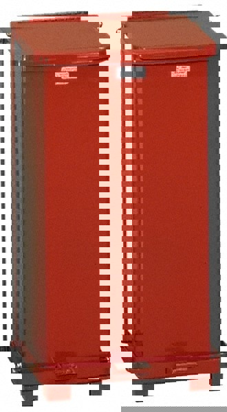 Defenders Heavy-Duty Steel Step Can, 6.5 gal, Steel, Red